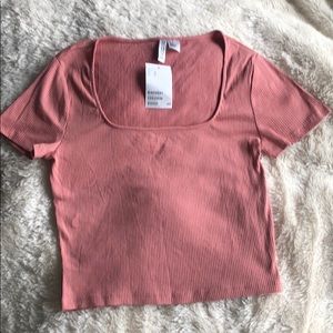 H&M Salmon color crop top